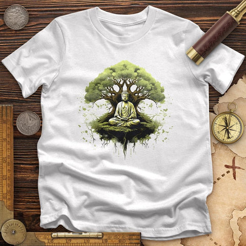 Buddha Tree High Quality Tee White / S