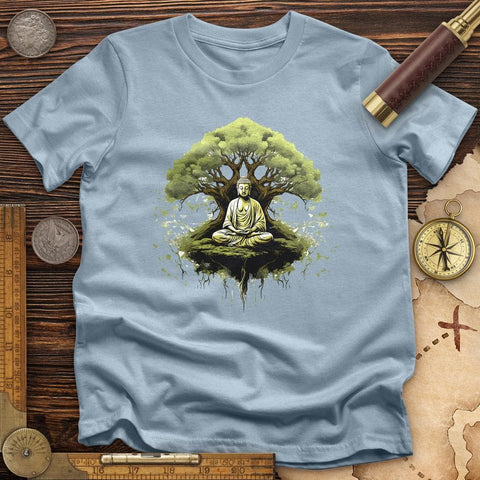 Buddha Tree High Quality Tee Light Blue / S