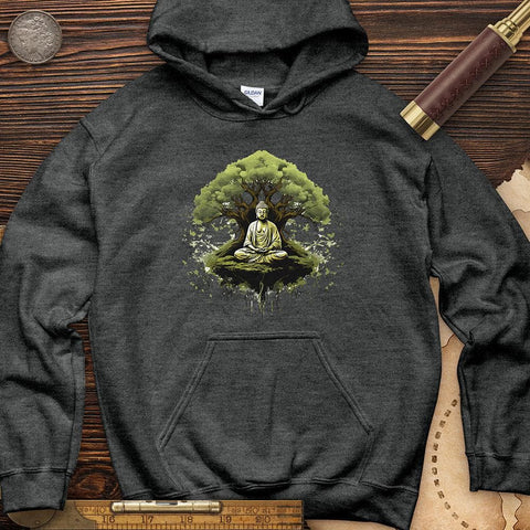 Buddha Tree Hoodie Dark Heather / S