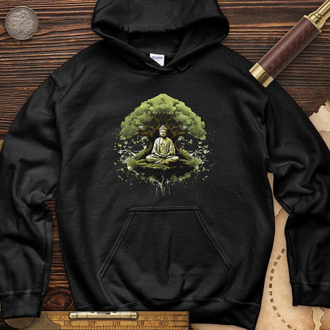 Buddha Tree Hoodie Black / S