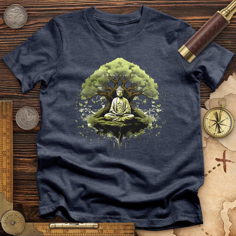 Buddha Tree T-Shirt Heather Navy / S