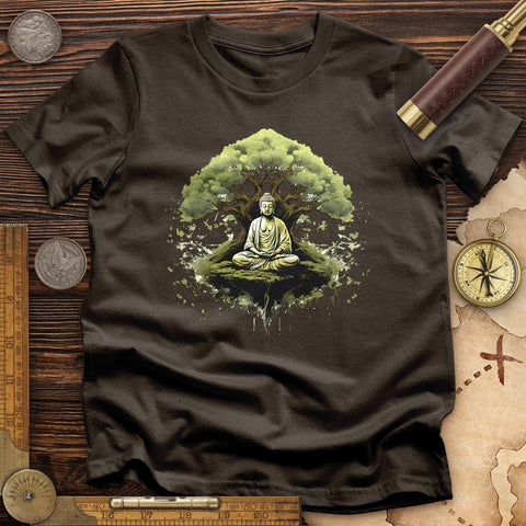Buddha Tree T-Shirt Dark Chocolate / S