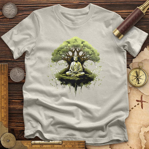Buddha Tree T-Shirt Ice Grey / S