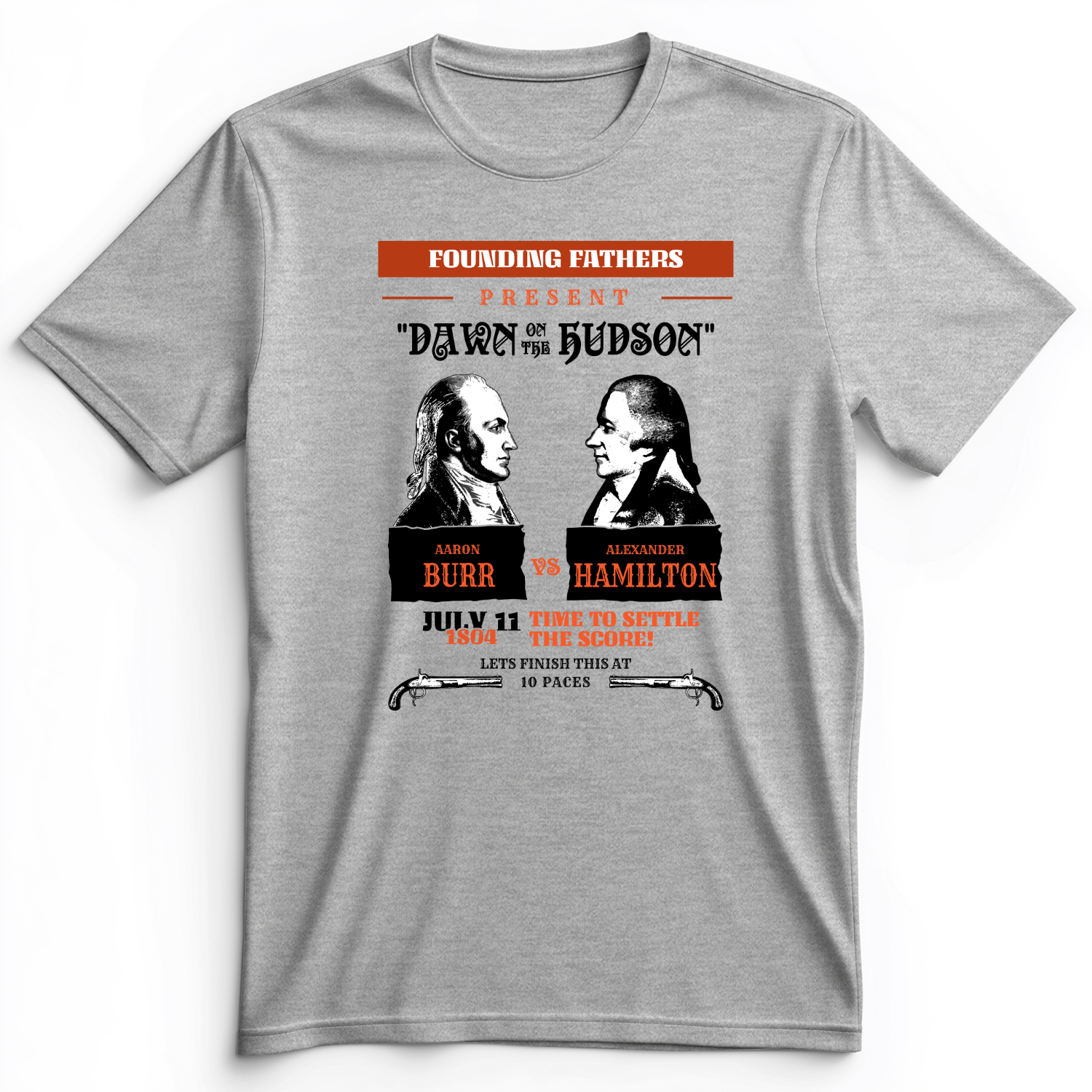 Burr vs Hamilton Premium Tee Athletic Heather / S