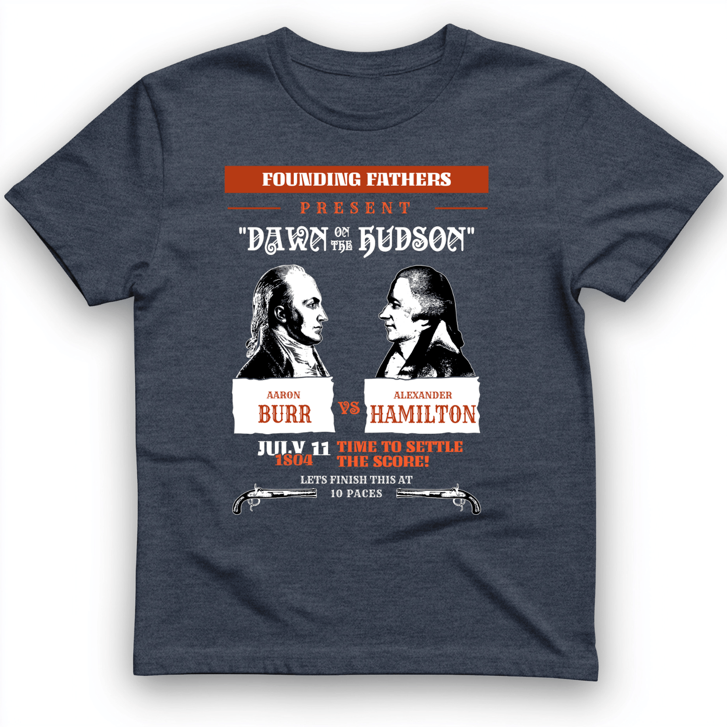 Burr vs Hamilton T-Shirt Heather Navy / S
