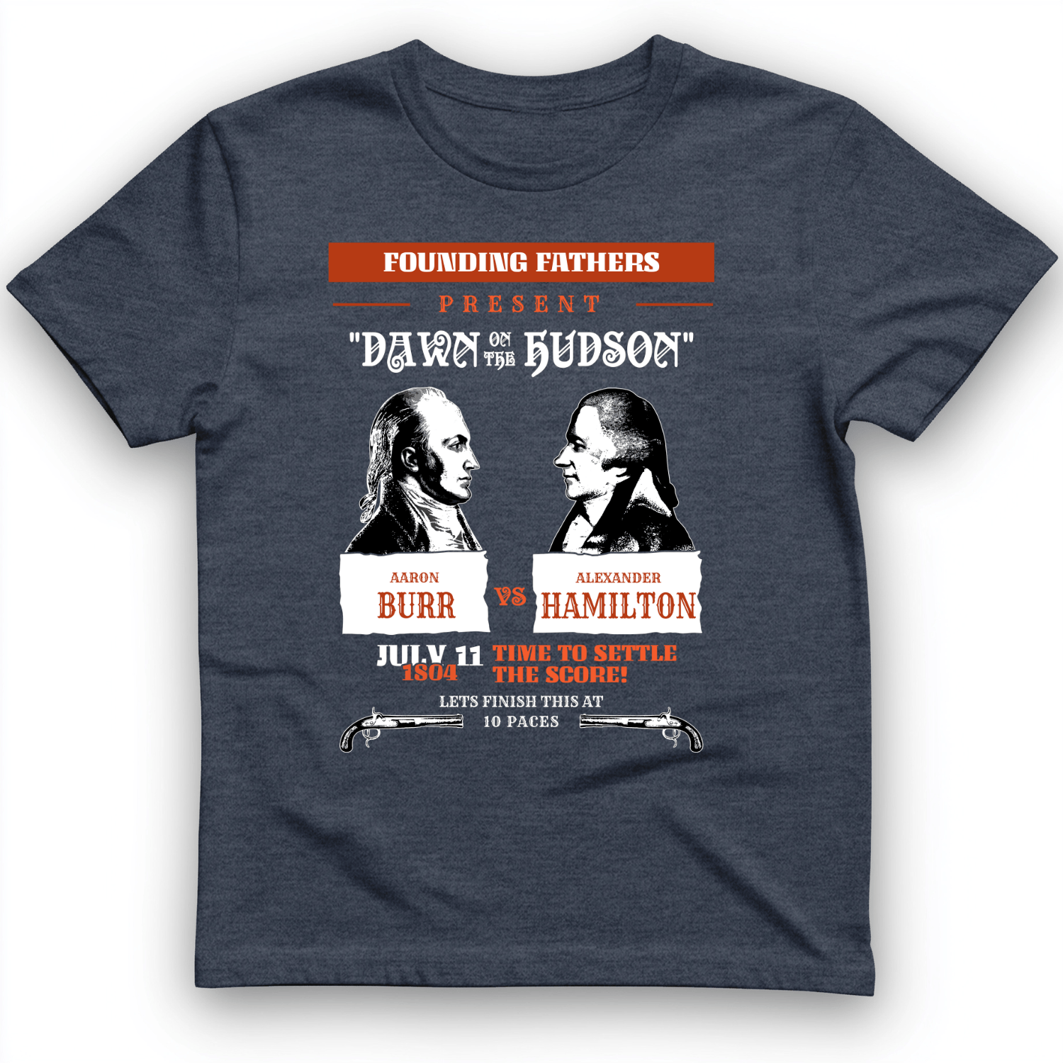 Burr vs Hamilton T-Shirt Heather Navy / S