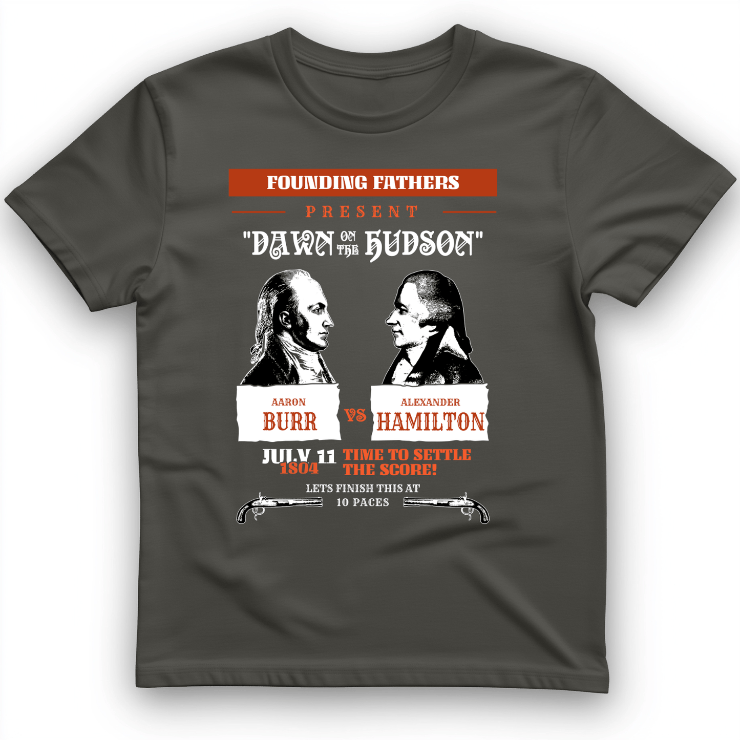 Burr vs Hamilton T-Shirt Charcoal / S