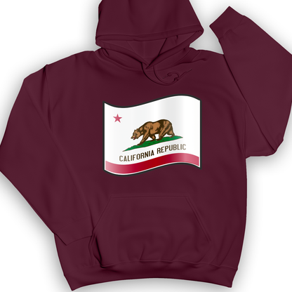 California Republic Hoodie Maroon / S