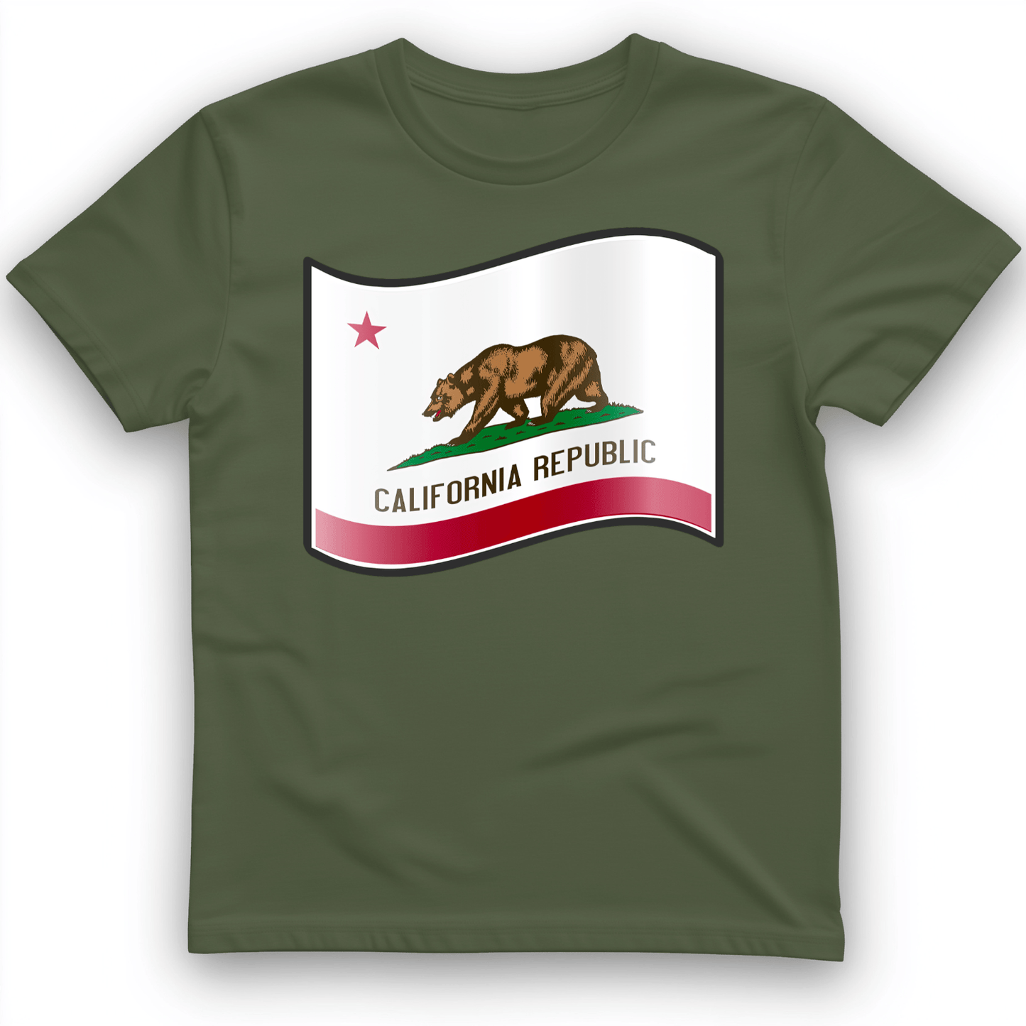 California Republic T-Shirt Military Green / S