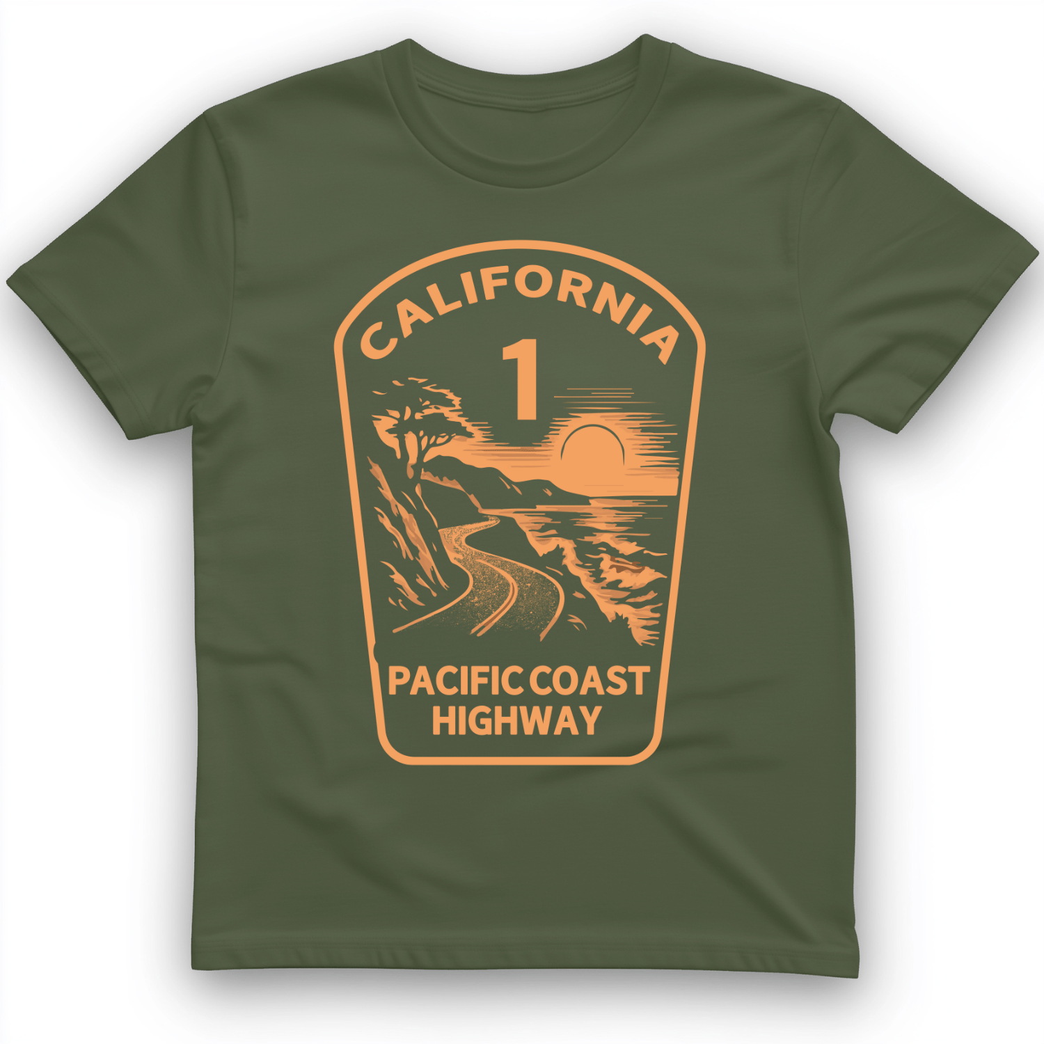 California T-Shirt Military Green / S