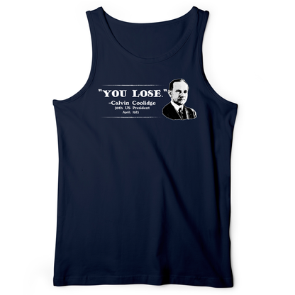 Calvin Coolidge You Lose Tank Navy / XS