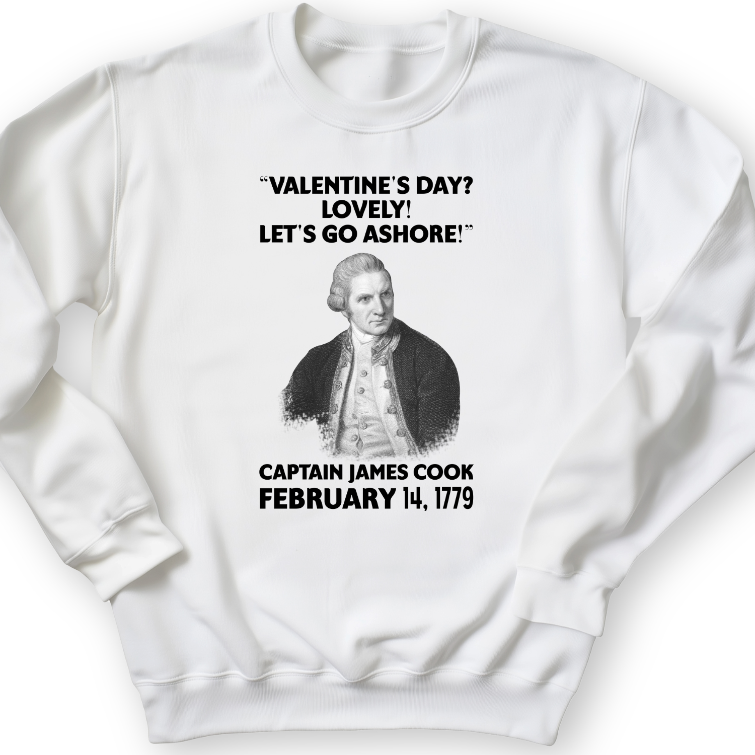 Captain Cook Crewneck White / S