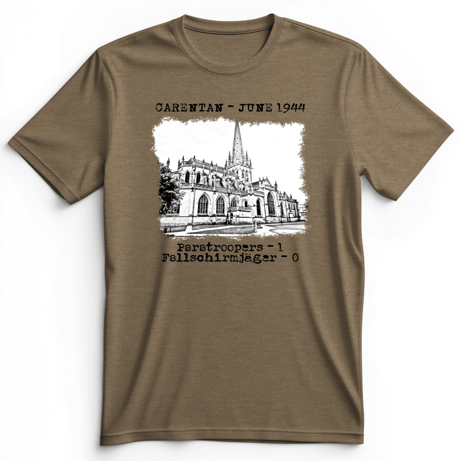 Carentan Premium Tee Heather Olive / S