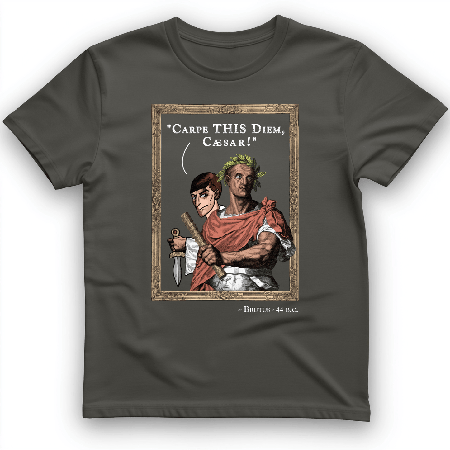 Carpe THIS Diem Caesar T-Shirt Charcoal / S