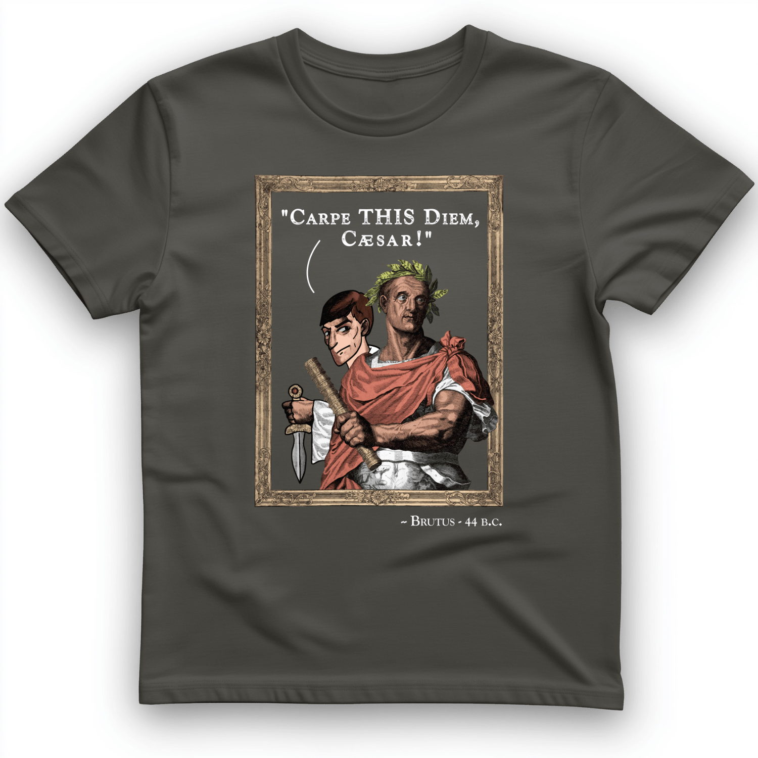 Carpe THIS Diem Caesar T-Shirt Charcoal / S