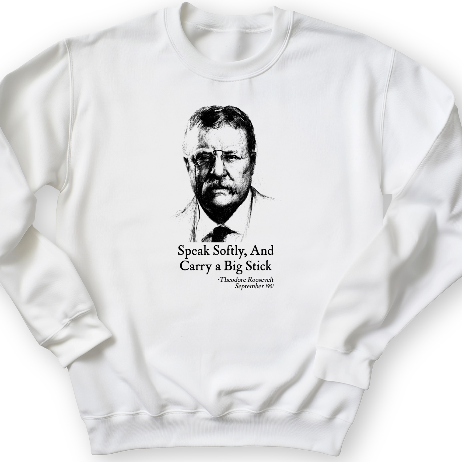 Carry A Big Stick Crewneck White / S