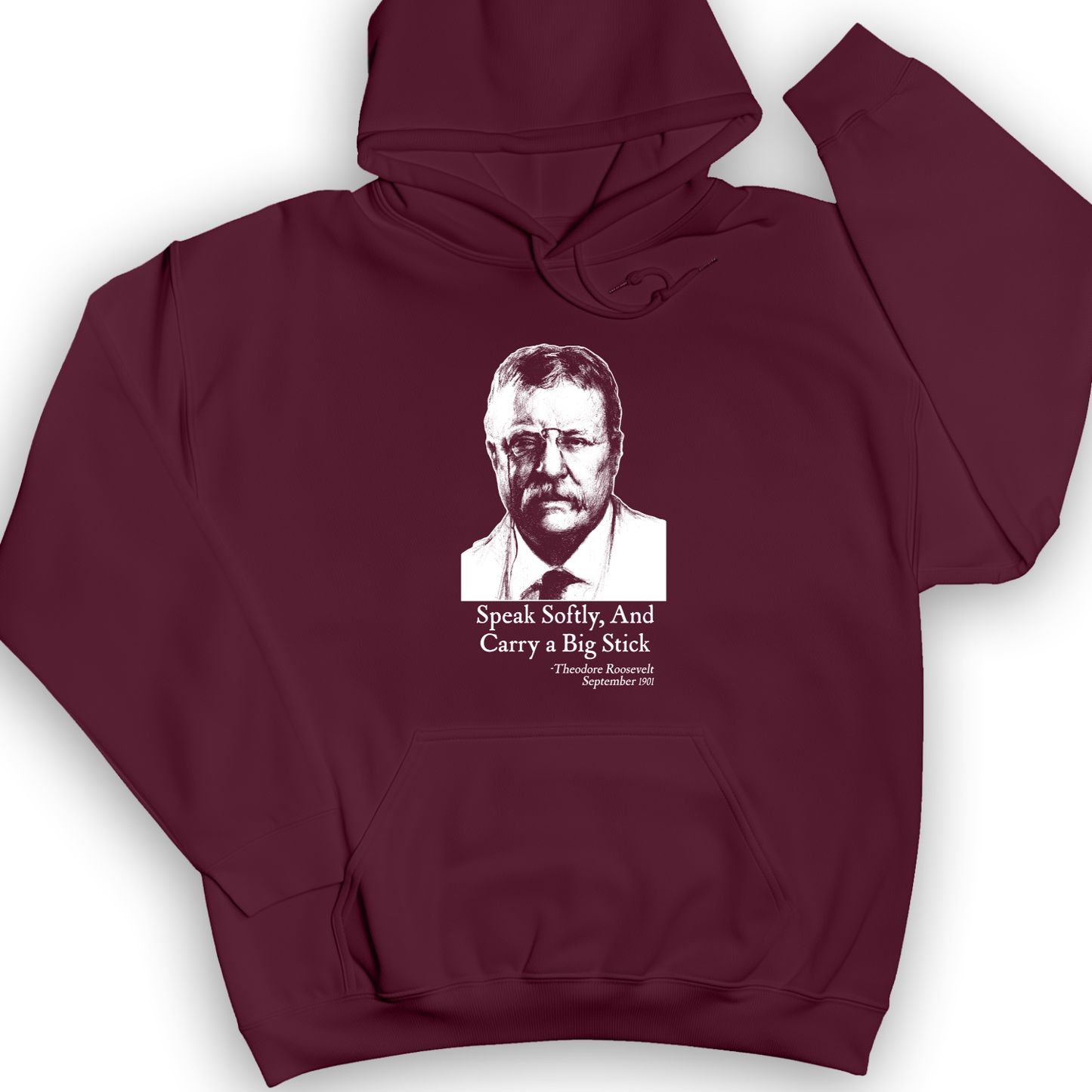 Carry A Big Stick Hoodie Maroon / S