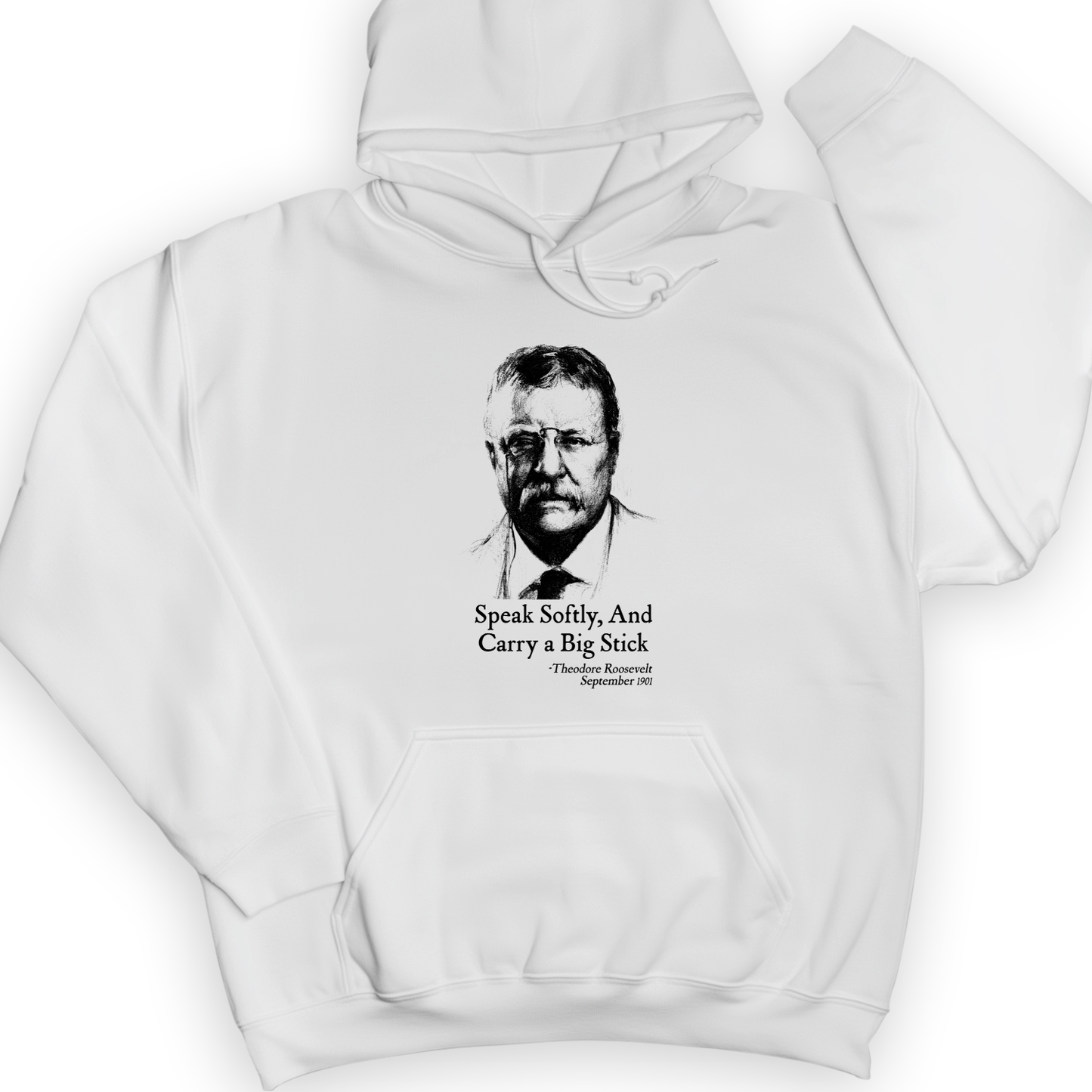 Carry A Big Stick Hoodie White / S