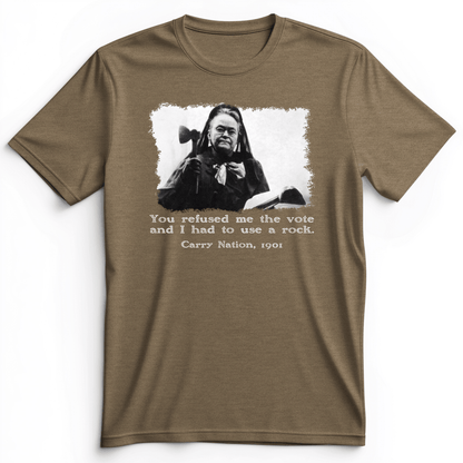 Carry Nation Premium Tee Heather Olive / S