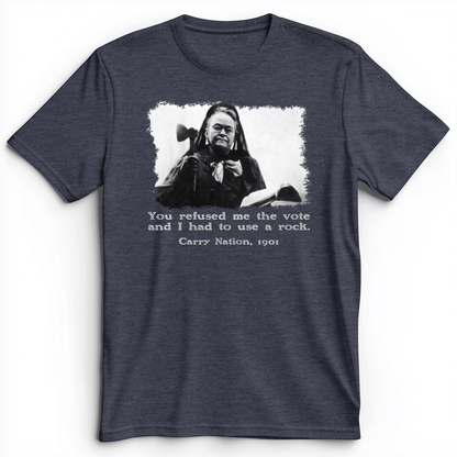 Carry Nation Premium Tee Heather Navy / S