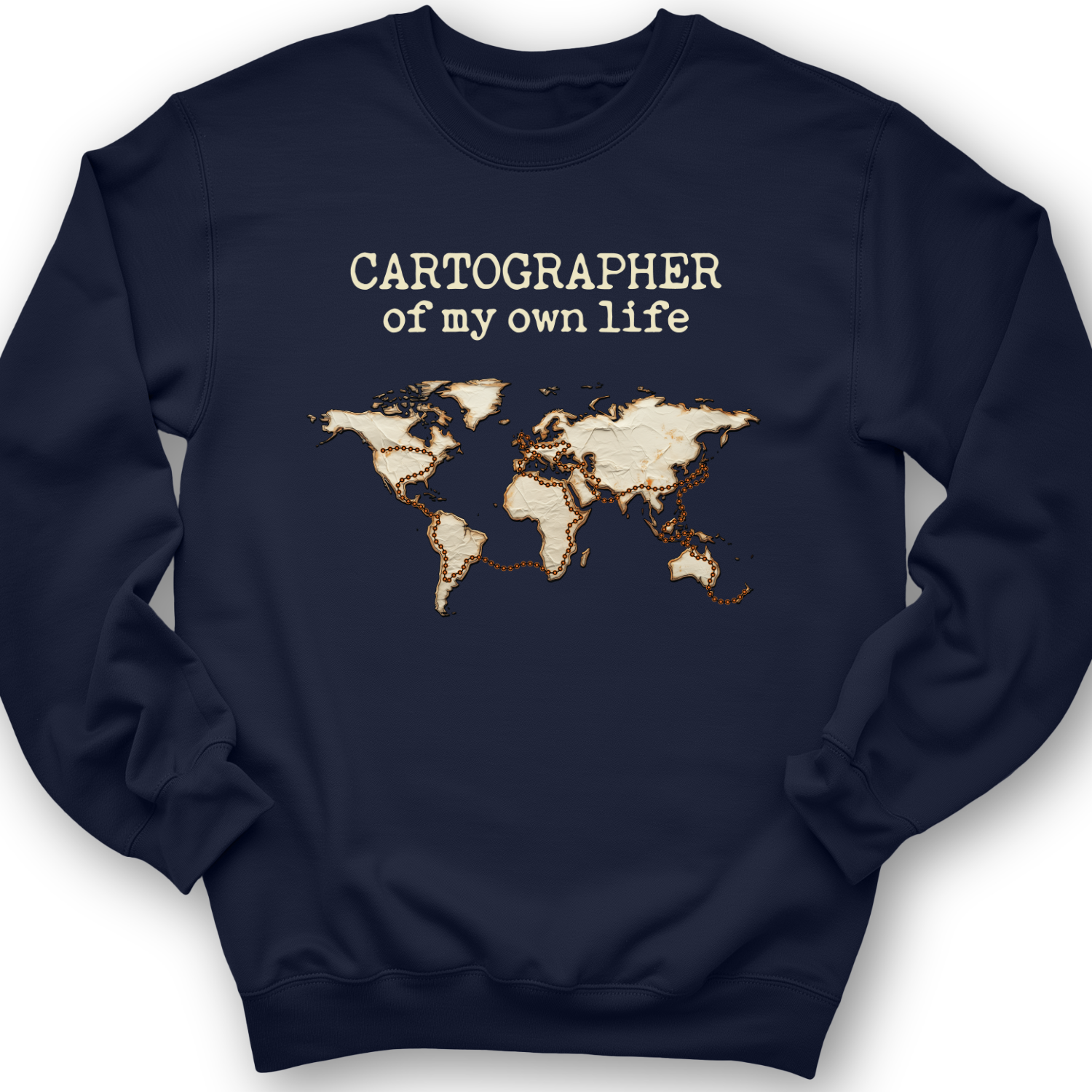 Cartographer of my Own Life Crewneck Navy / S