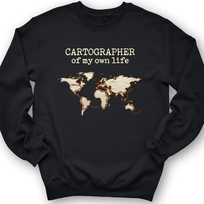 Cartographer of my Own Life Crewneck Black / S