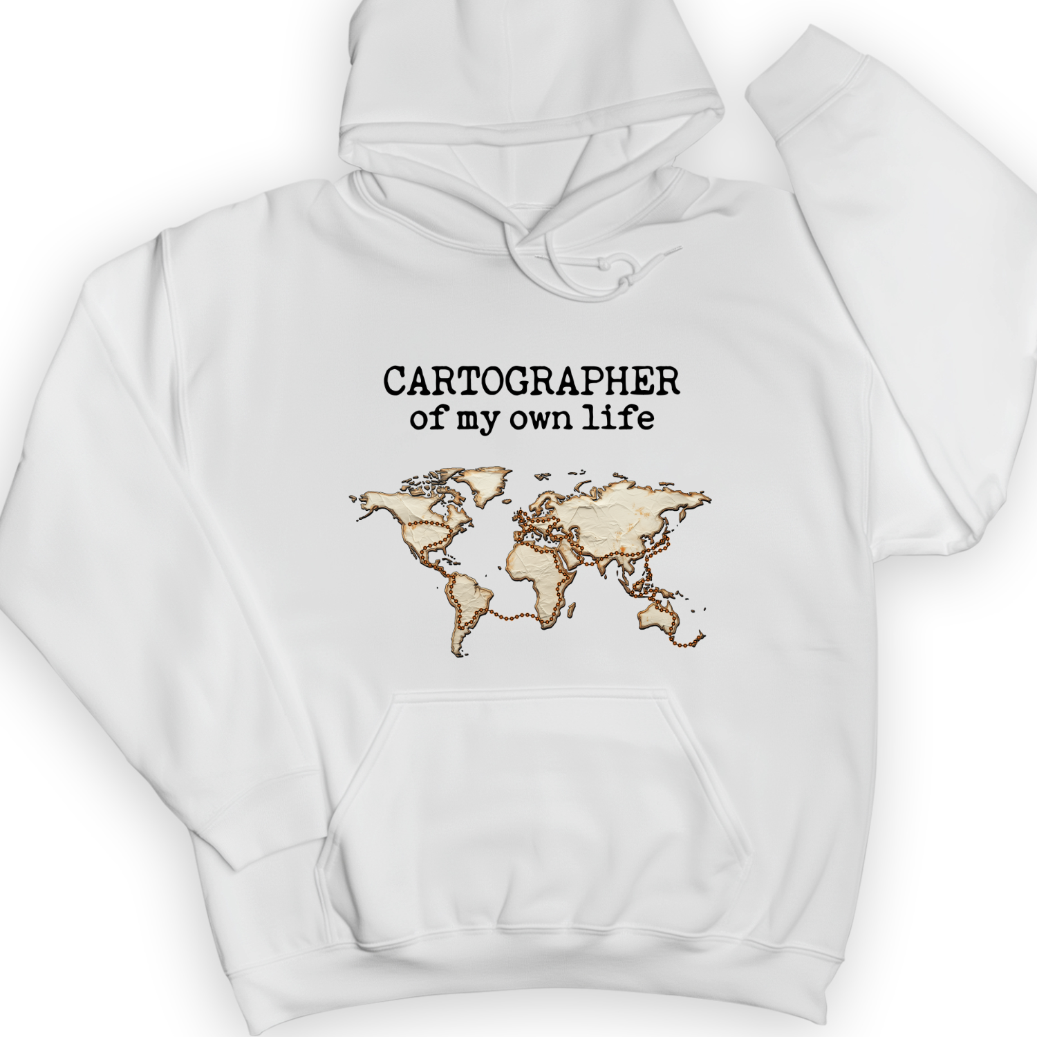 Cartographer of my Own Life Hoodie White / S