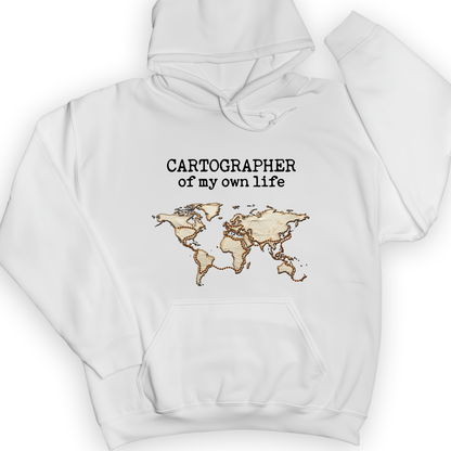 Cartographer of my Own Life Hoodie White / S