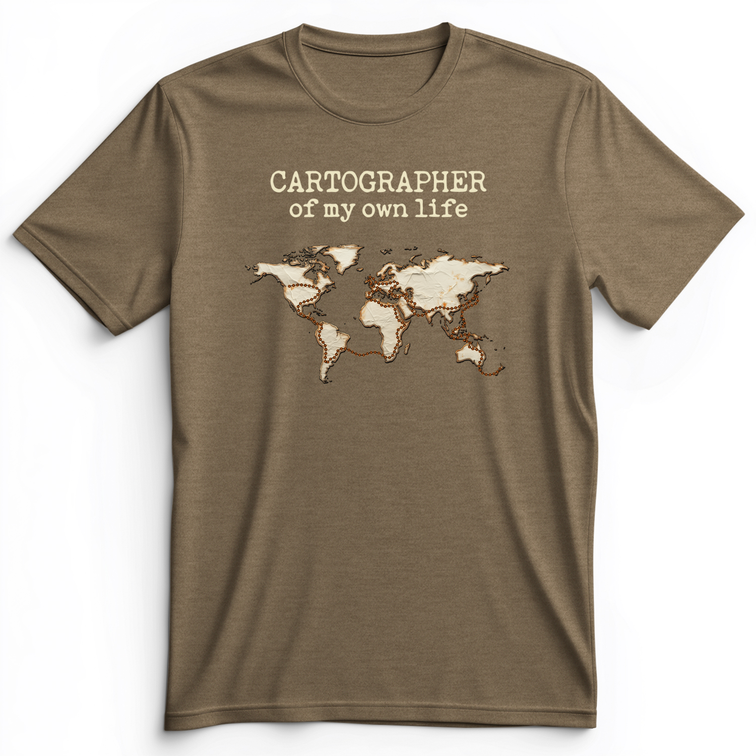 Cartographer of my Own Life Premium Tee Heather Olive / S