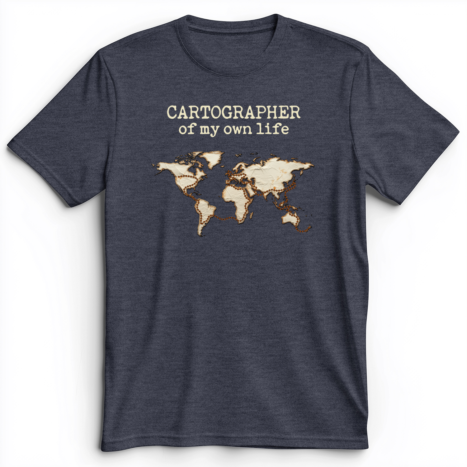Cartographer of my Own Life Premium Tee Heather Navy / S