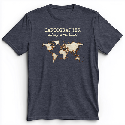 Cartographer of my Own Life Premium Tee Heather Navy / S