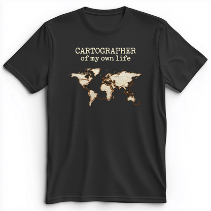 Cartographer of my Own Life Premium Tee Dark Grey Heather / S