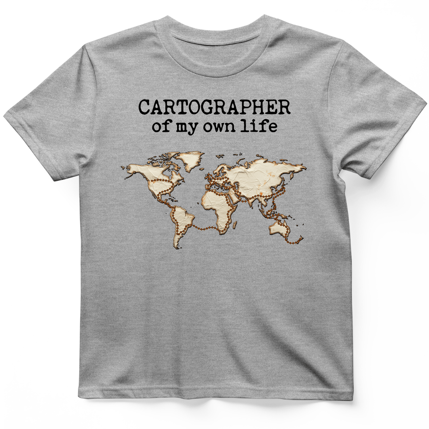 Cartographer of my Own Life T-Shirt Sport Grey / S