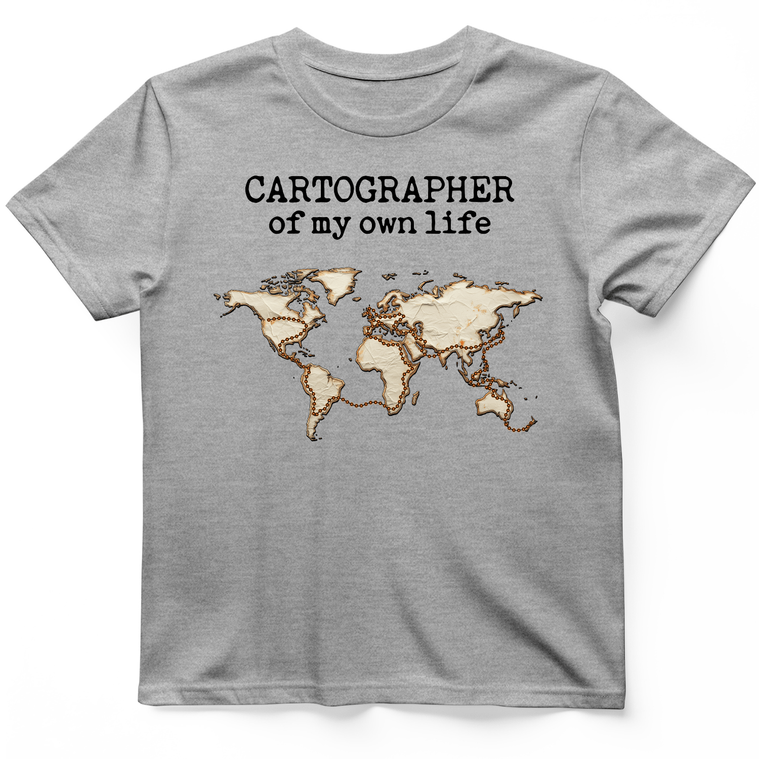 Cartographer of my Own Life T-Shirt Sport Grey / S