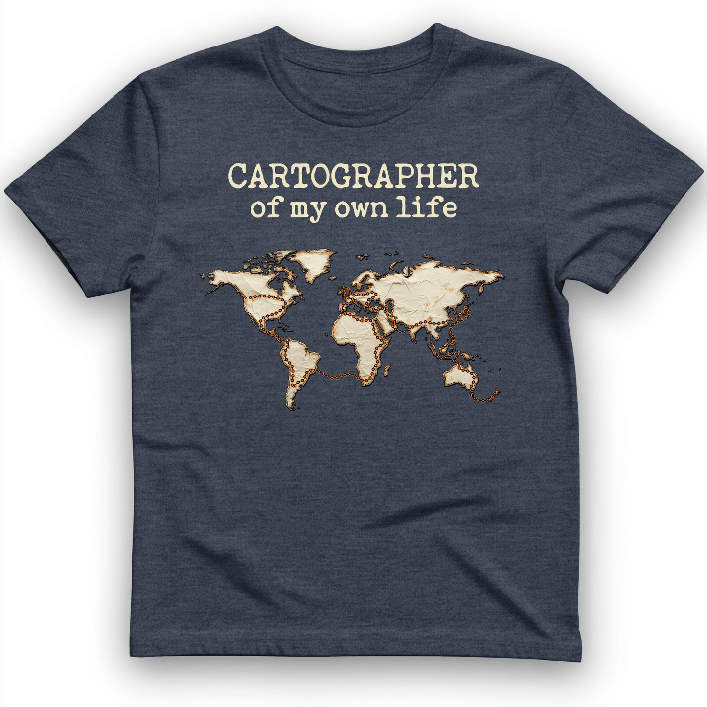 Cartographer of my Own Life T-Shirt Heather Navy / S