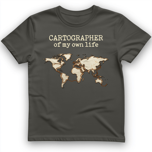 Cartographer of my Own Life T-Shirt Charcoal / S