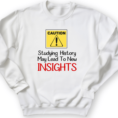Caution Insights Crewneck White / S