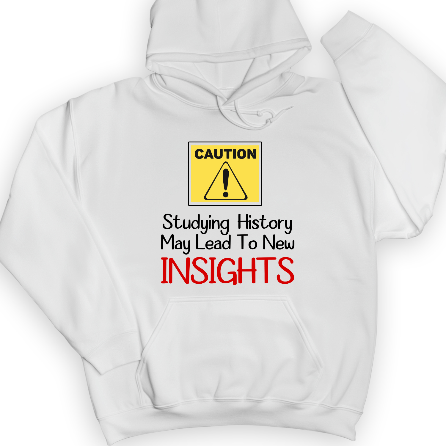 Caution Insights Hoodie White / S