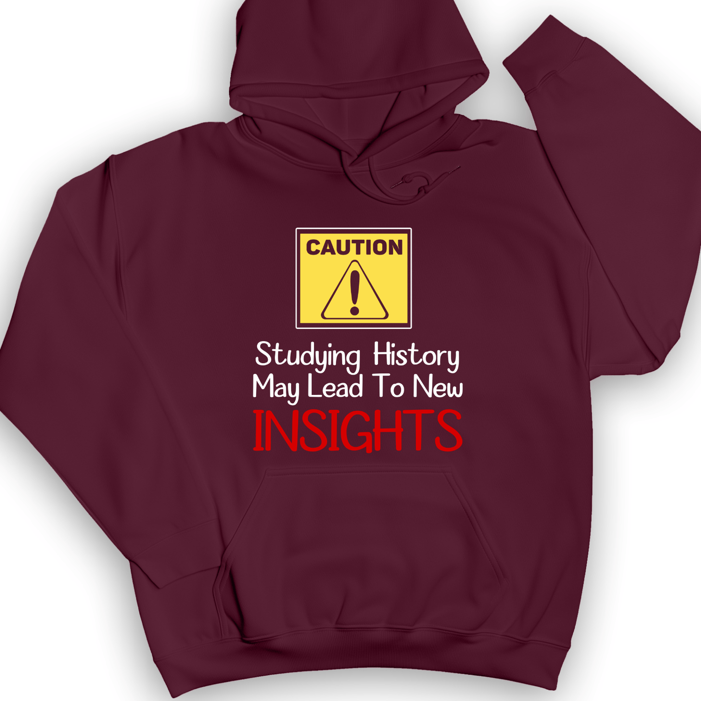 Caution Insights Hoodie Maroon / S