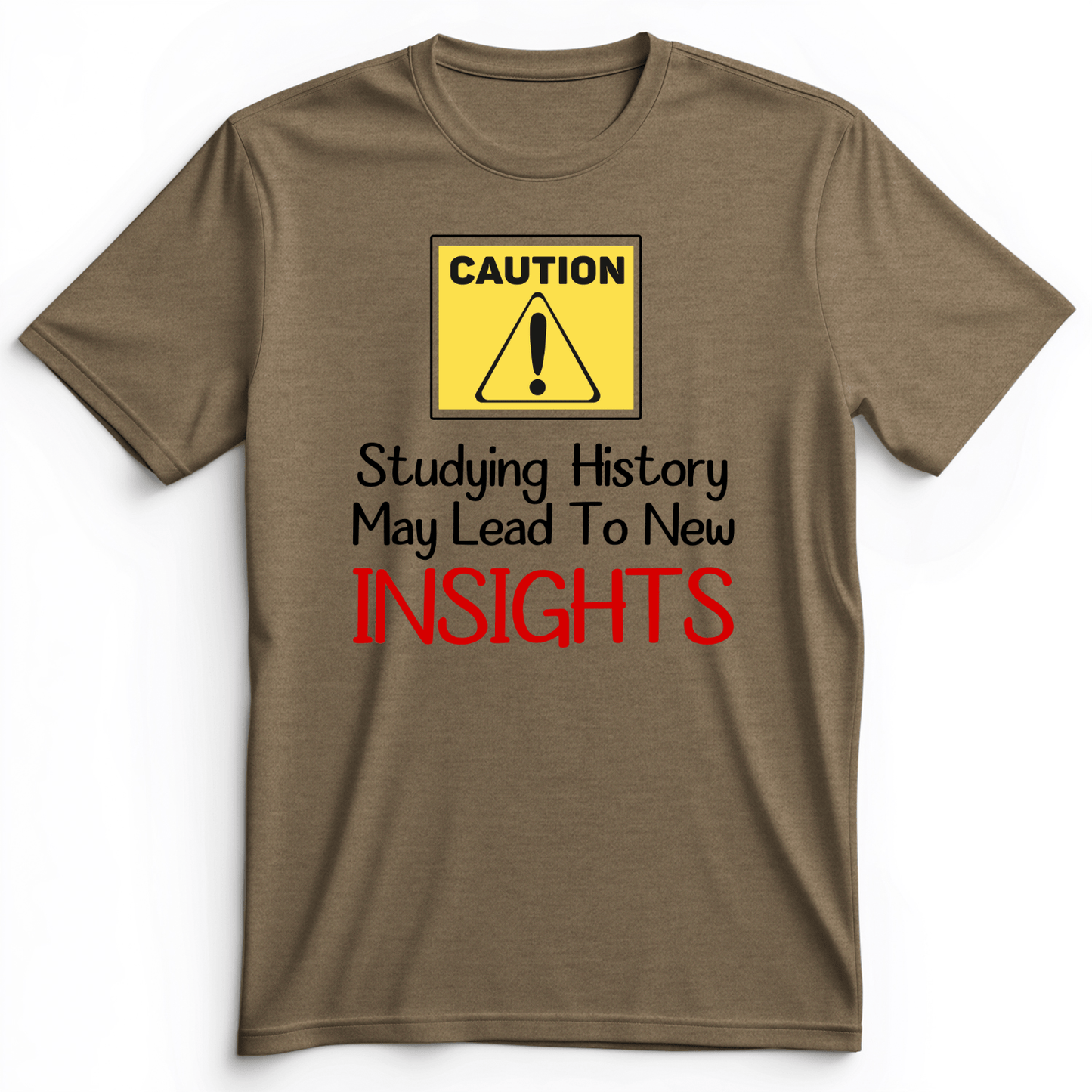 Caution Insights Premium Tee Heather Olive / S