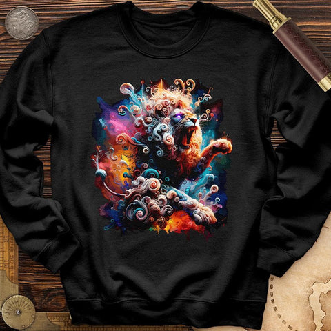 Celestial Lion Crewneck Black / S