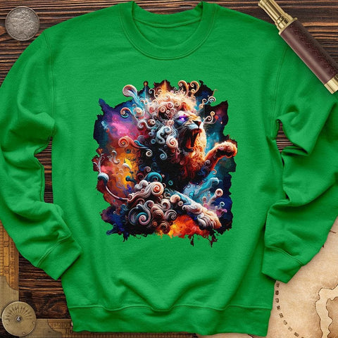 Celestial Lion Crewneck Irish Green / S