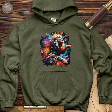 Celestial Lion Hoodie Military Green / S