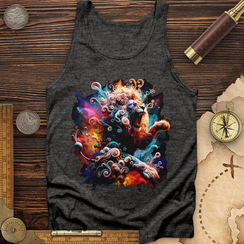 Celestial Lion Tank Charcoal Black TriBlend / XS