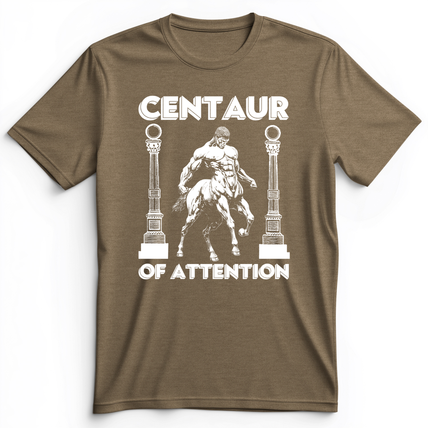 Centaur of Attention Premium Tee Heather Olive / S