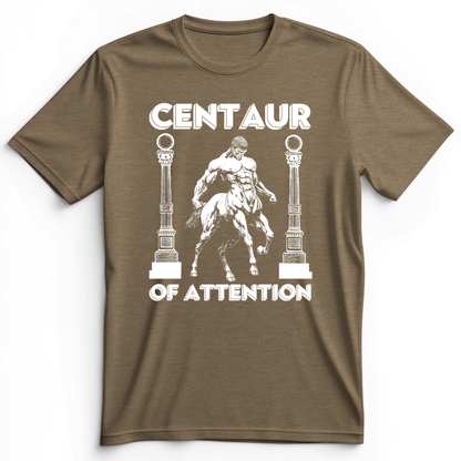 Centaur of Attention Premium Tee Heather Olive / S