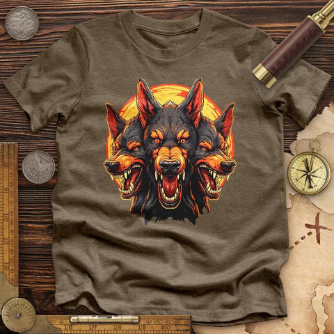 Cerberus' Fury High Quality Tee Heather Olive / S