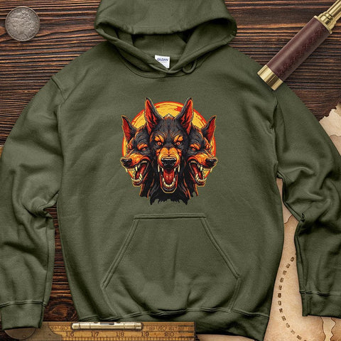 Cerberus' Fury Hoodie Military Green / S