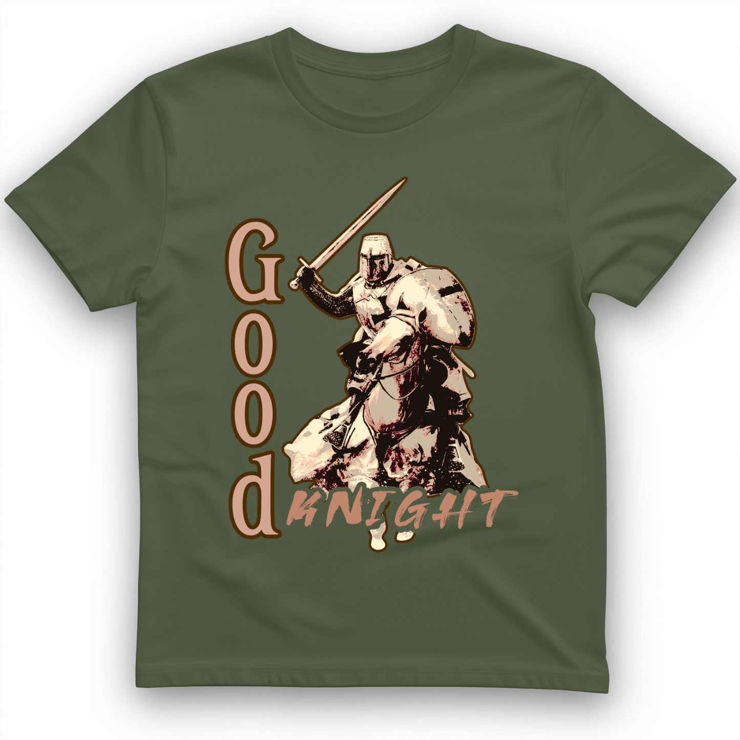 Charging Knight T-Shirt Military Green / S