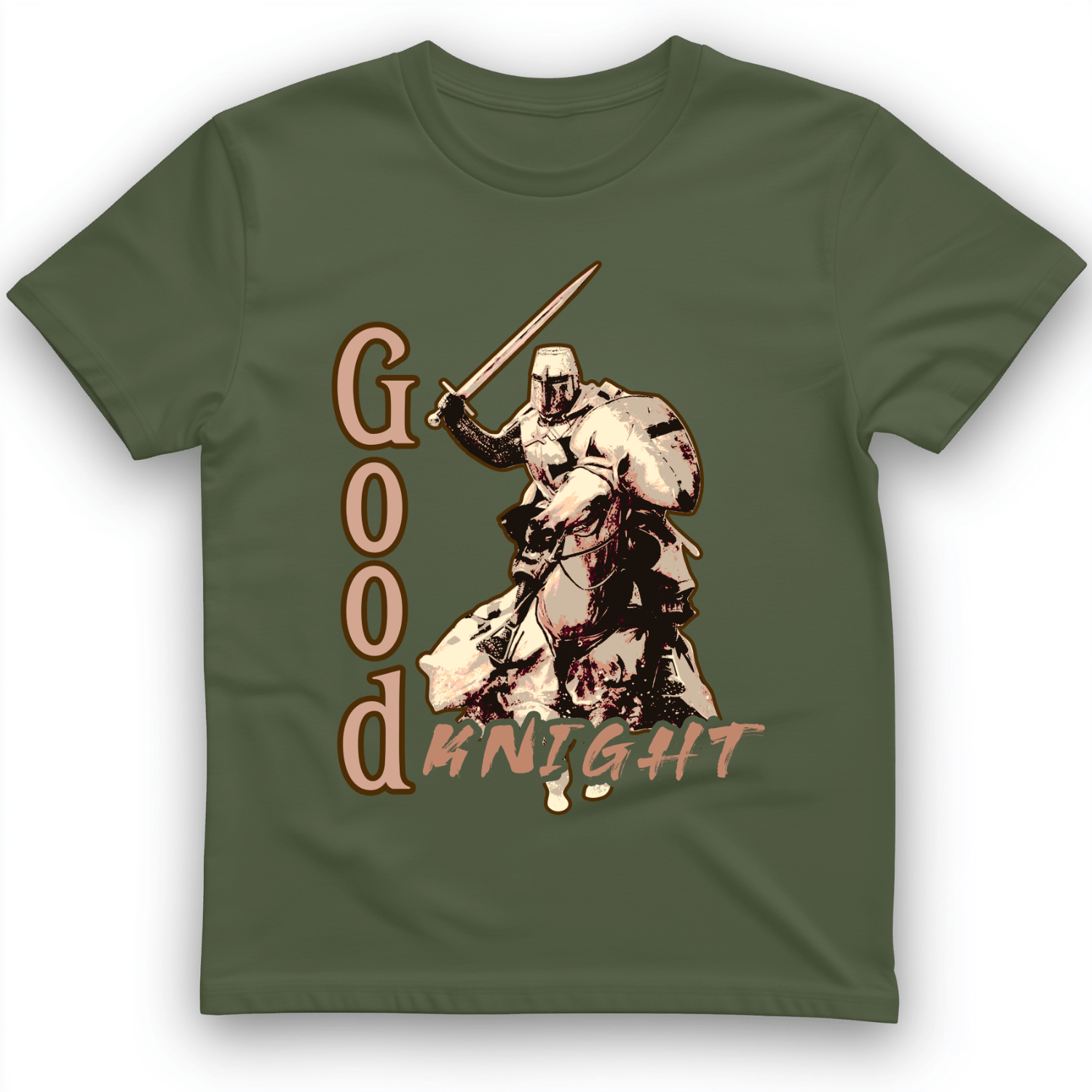 Charging Knight T-Shirt Military Green / S